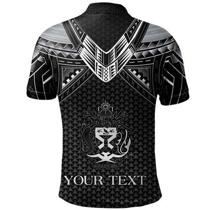 Solomon Islands Custom Personalised Polo Shirt Polynesian Tribal Tattoo