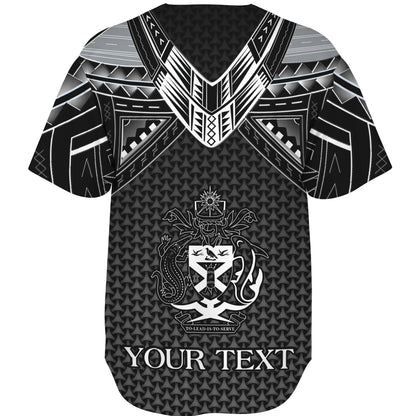 Solomon Islands Custom Personalised Baseball Shirt Polynesian Tribal Tattoo