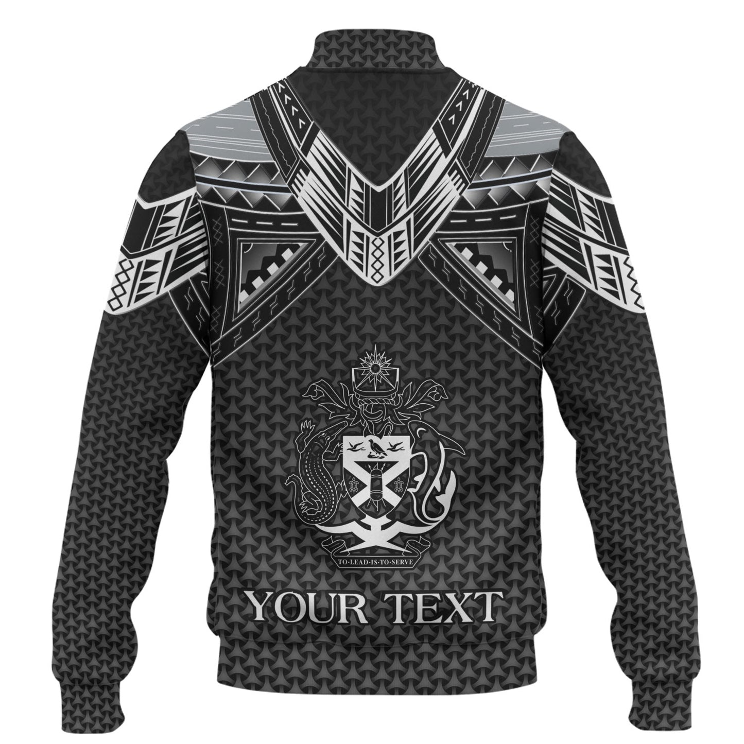 Solomon Islands Custom Personalised Baseball Jacket Polynesian Tribal Tattoo