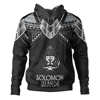 Solomon Islands Custom Personalised Hoodie Polynesian Tribal Tattoo