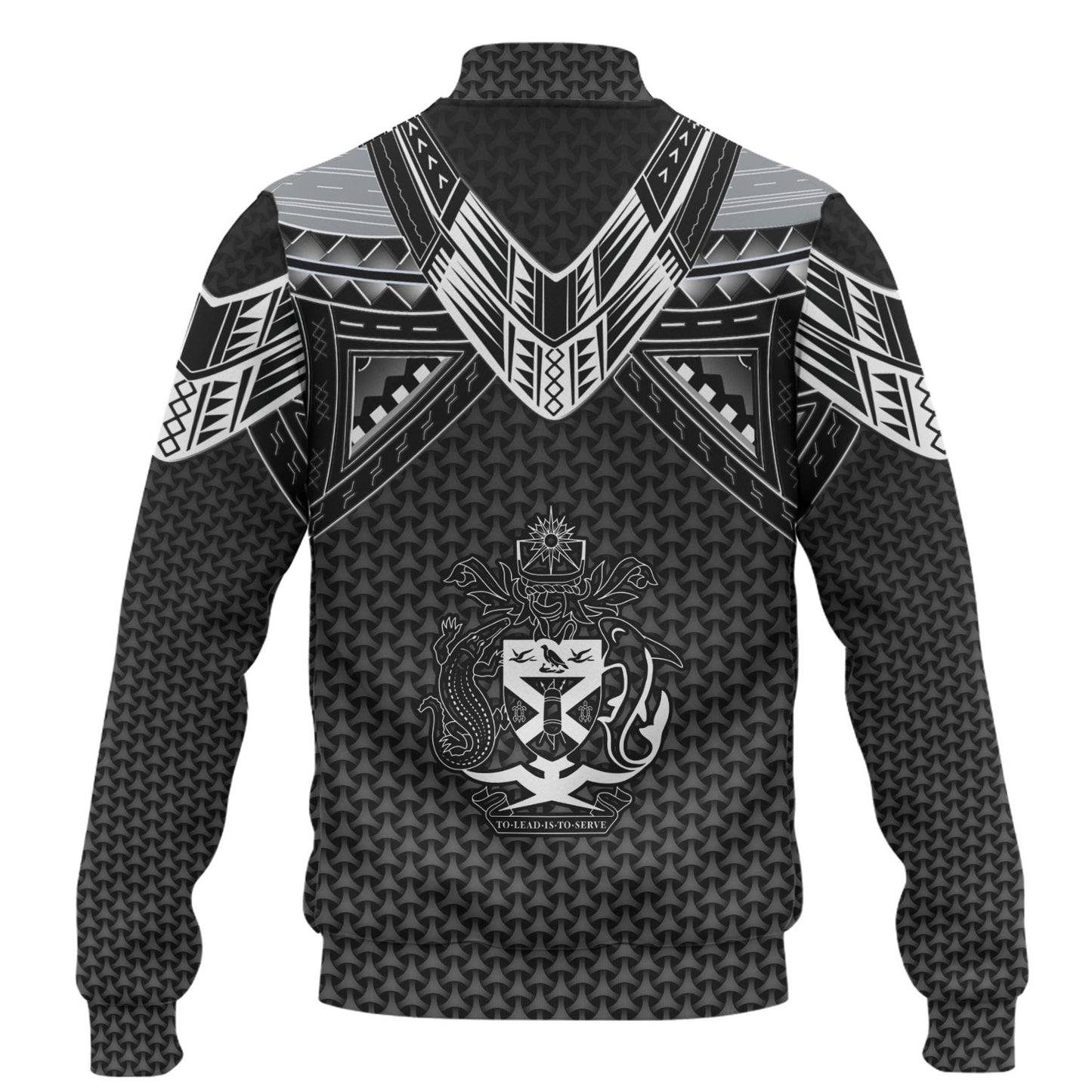 Solomon Islands Custom Personalised Baseball Jacket Polynesian Tribal Tattoo