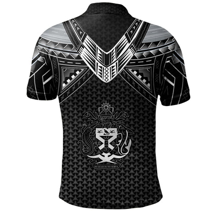 Solomon Islands Custom Personalised Polo Shirt Polynesian Tribal Tattoo