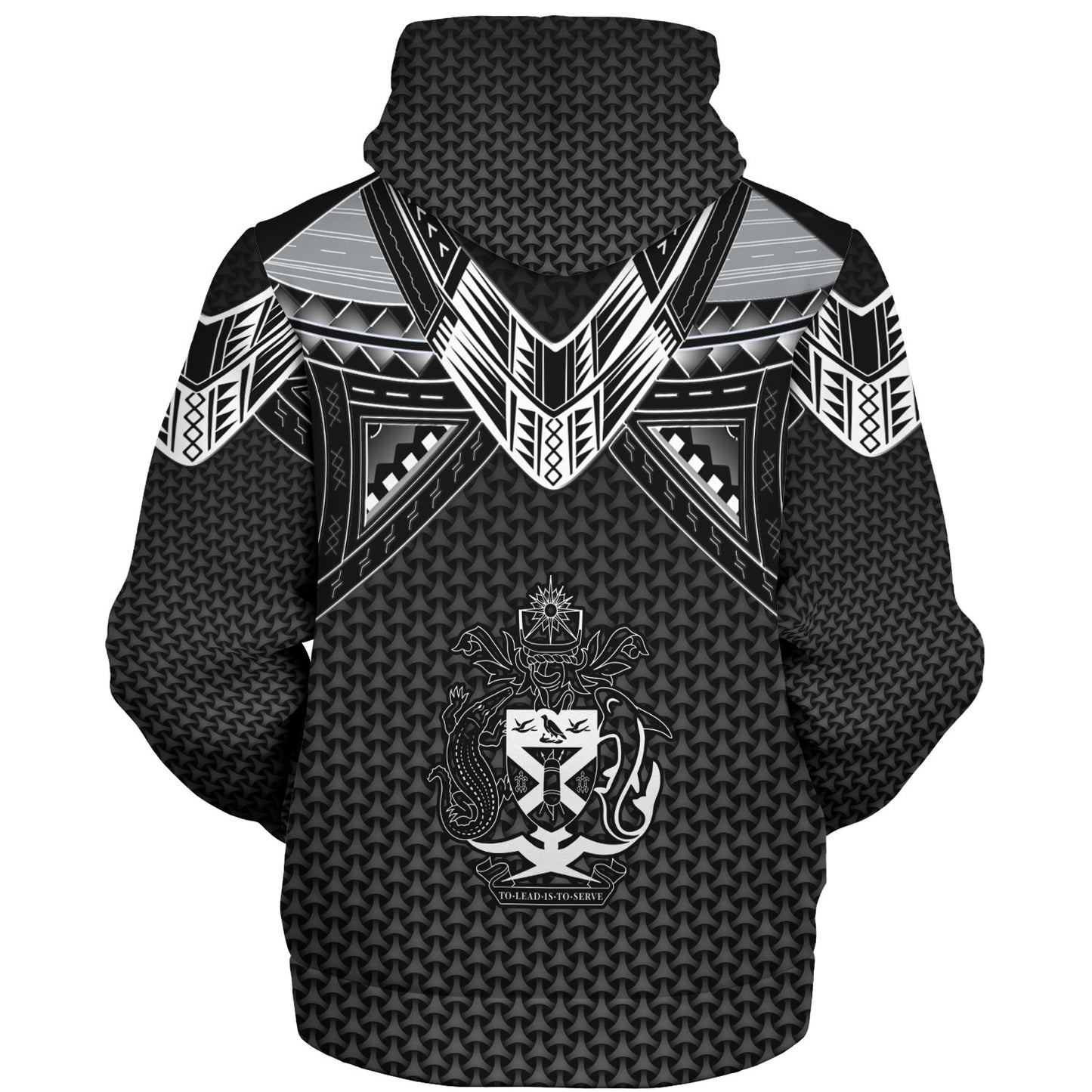 Solomon Islands Custom Personalised Sherpa Hoodie Polynesian Tribal Tattoo