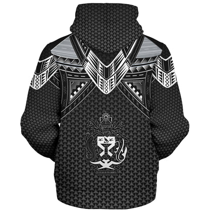 Solomon Islands Custom Personalised Sherpa Hoodie Polynesian Tribal Tattoo
