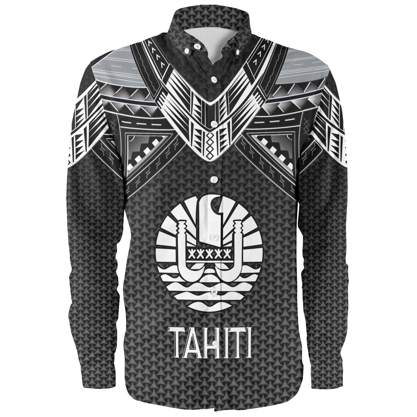 Tahiti Custom Personalised Long Sleeve Shirt Polynesian Tribal Tattoo