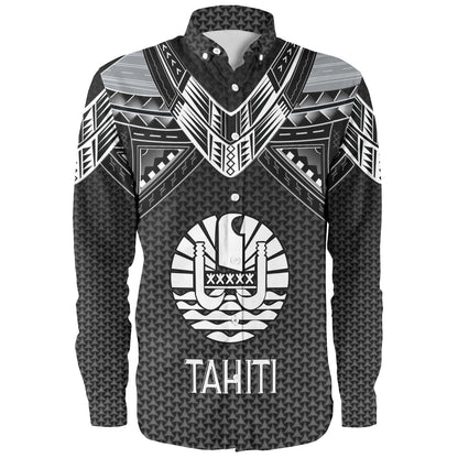 Tahiti Custom Personalised Long Sleeve Shirt Polynesian Tribal Tattoo