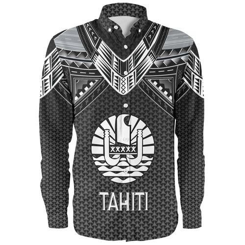 Tahiti Custom Personalised Long Sleeve Shirt Polynesian Tribal Tattoo