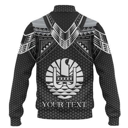 Tahiti Custom Personalised Baseball Jacket Polynesian Tribal Tattoo