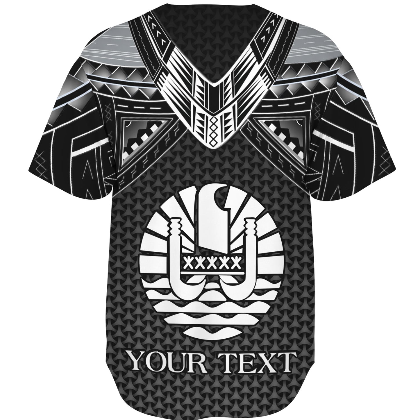 Tahiti Custom Personalised Baseball Shirt Polynesian Tribal Tattoo