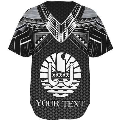 Tahiti Custom Personalised Baseball Shirt Polynesian Tribal Tattoo