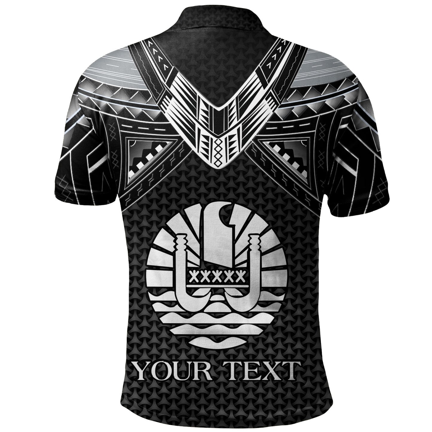Tahiti Custom Personalised Polo Shirt Polynesian Tribal Tattoo