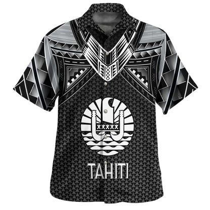 Gambier Islands Custom Personalised Hawaiian Shirt Polynesian Tribal Tattoo