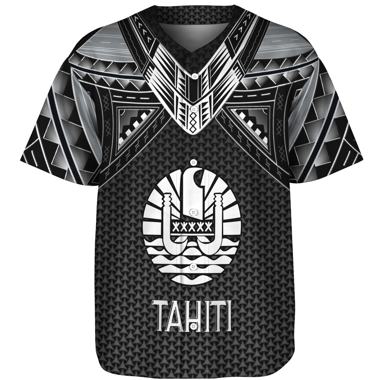 Tahiti Custom Personalised Baseball Shirt Polynesian Tribal Tattoo