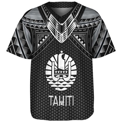 Tahiti Custom Personalised Baseball Shirt Polynesian Tribal Tattoo