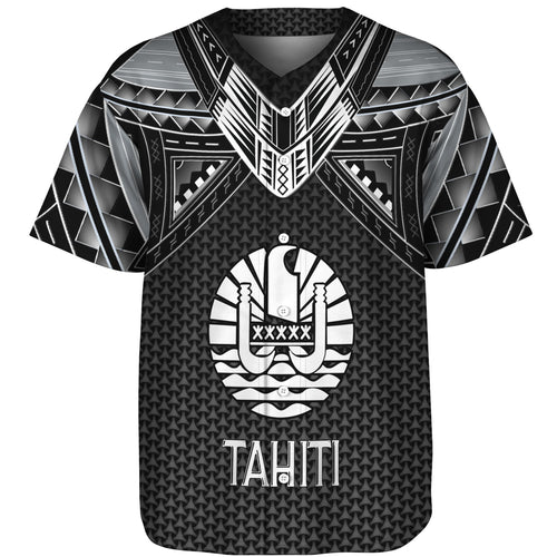 Tahiti Custom Personalised Baseball Shirt Polynesian Tribal Tattoo