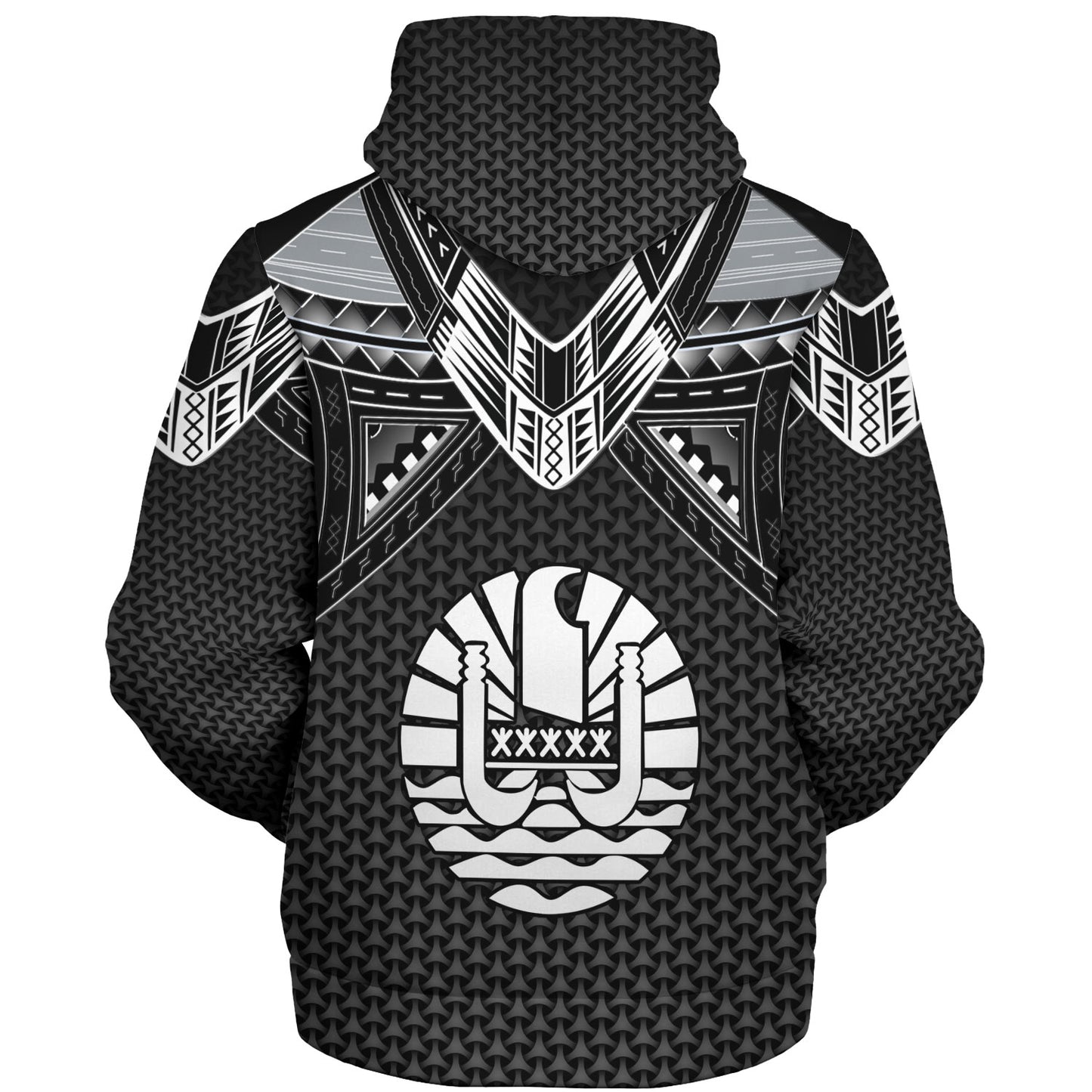 Tahiti Custom Personalised Sherpa Hoodie Polynesian Tribal Tattoo
