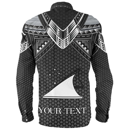 Tokelau Custom Personalised Long Sleeve Shirt Polynesian Tribal Tattoo