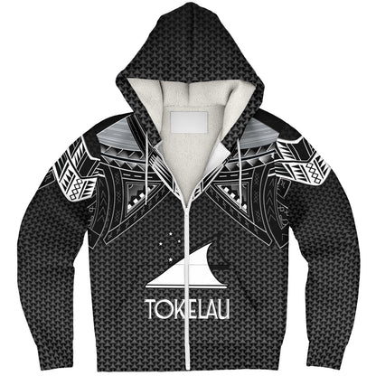 Tokelau Custom Personalised Sherpa Hoodie Polynesian Tribal Tattoo