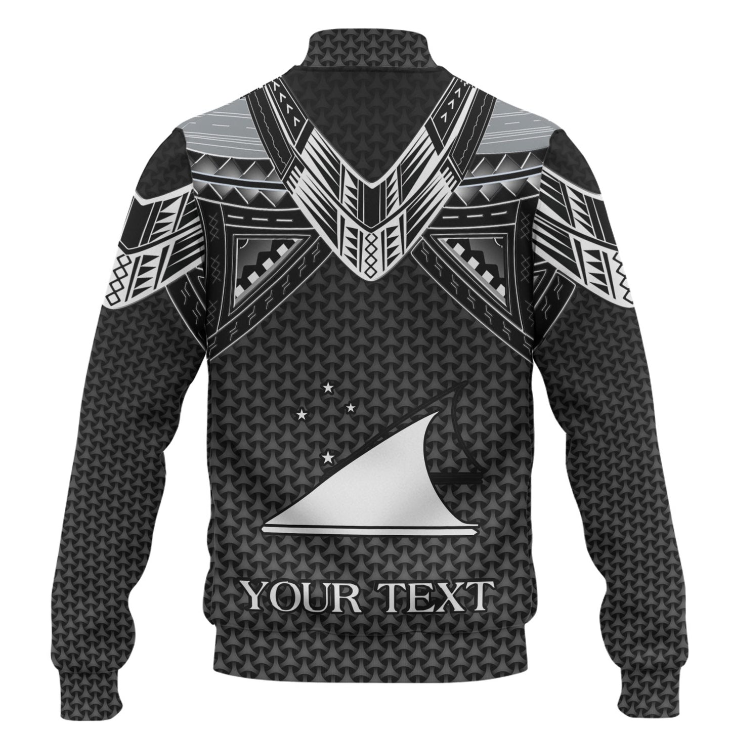 Tokelau Custom Personalised Baseball Jacket Polynesian Tribal Tattoo