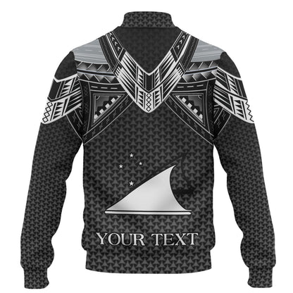 Tokelau Custom Personalised Baseball Jacket Polynesian Tribal Tattoo