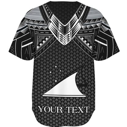 Tokelau Custom Personalised Baseball Shirt Polynesian Tribal Tattoo