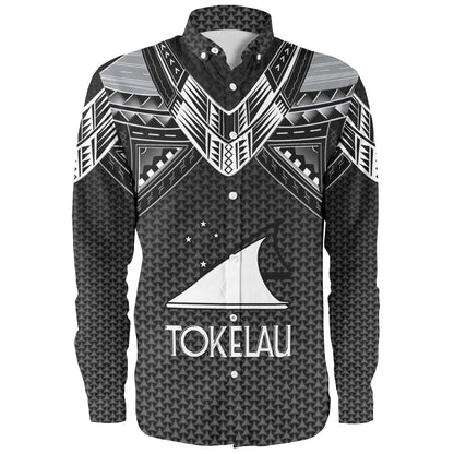 Tokelau Custom Personalised Long Sleeve Shirt Polynesian Tribal Tattoo