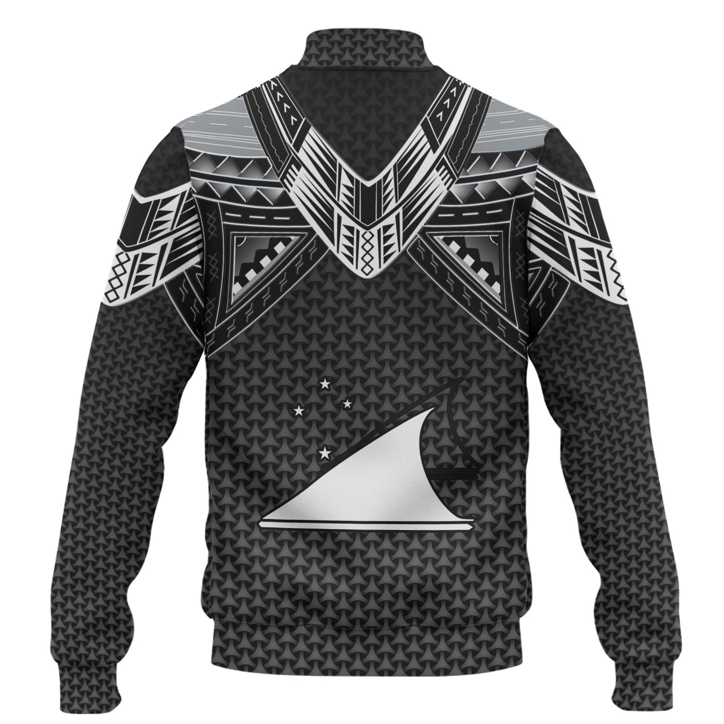 Tokelau Custom Personalised Baseball Jacket Polynesian Tribal Tattoo
