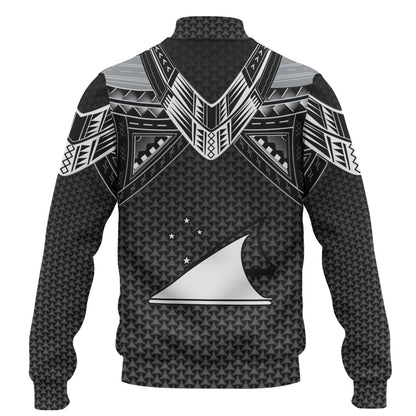 Tokelau Custom Personalised Baseball Jacket Polynesian Tribal Tattoo