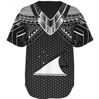 Tokelau Custom Personalised Baseball Shirt Polynesian Tribal Tattoo