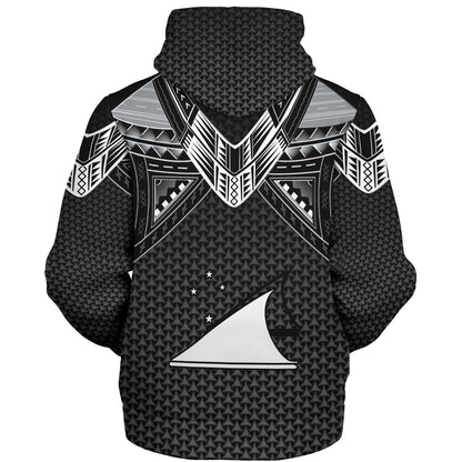 Tokelau Custom Personalised Sherpa Hoodie Polynesian Tribal Tattoo