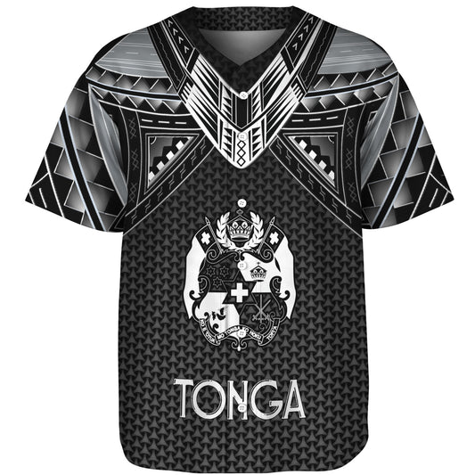 Tonga Custom Personalised Baseball Shirt Polynesian Tribal Tattoo