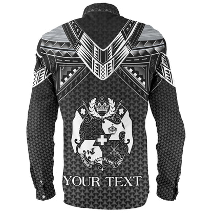 Tonga Custom Personalised Long Sleeve Shirt Polynesian Tribal Tattoo