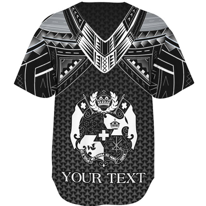Tonga Custom Personalised Baseball Shirt Polynesian Tribal Tattoo