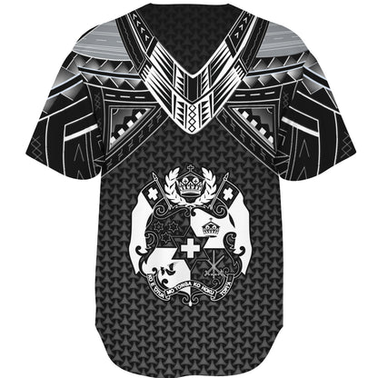 Tonga Custom Personalised Baseball Shirt Polynesian Tribal Tattoo