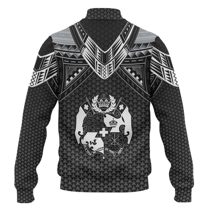 Tonga Custom Personalised Baseball Jacket Polynesian Tribal Tattoo