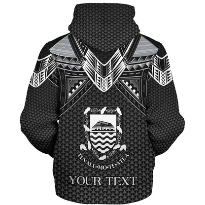 Tuvalu Custom Personalised Sherpa Hoodie Polynesian Tribal Tattoo