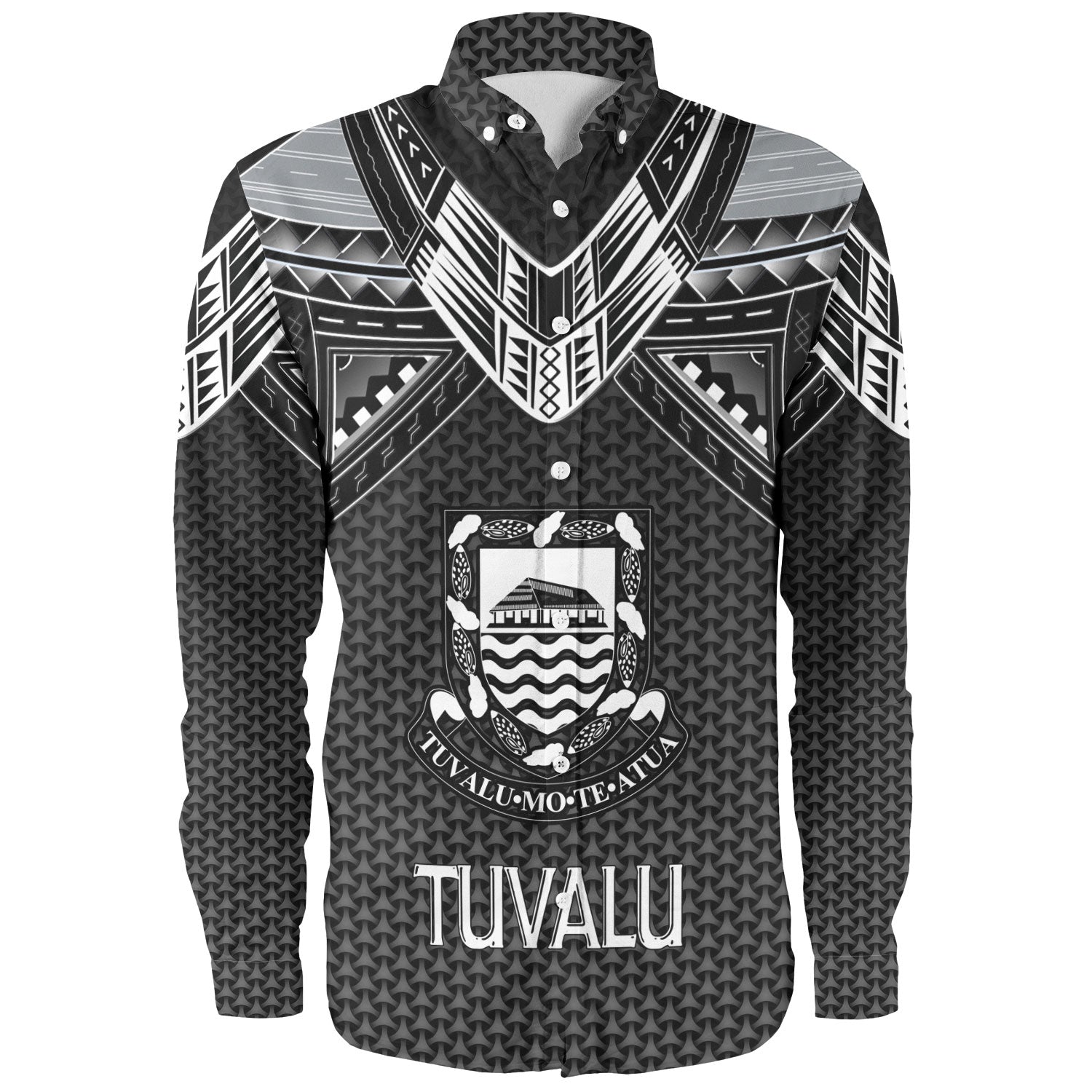 Tuvalu Custom Personalised Long Sleeve Shirt Polynesian Tribal Tattoo