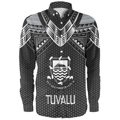 Tuvalu Custom Personalised Long Sleeve Shirt Polynesian Tribal Tattoo