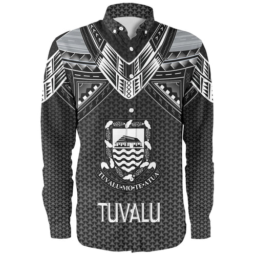 Tuvalu Custom Personalised Long Sleeve Shirt Polynesian Tribal Tattoo