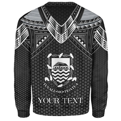 Tuvalu Custom Personalised Sweatshirt Polynesian Tribal Tattoo