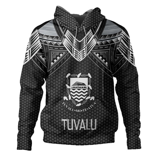 Tuvalu Custom Personalised Hoodie Polynesian Tribal Tattoo