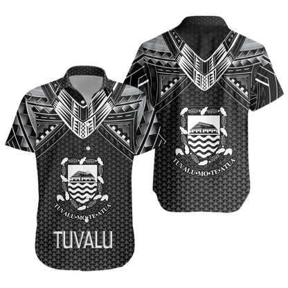 Tuvalu Custom Personalised Short Sleeve Shirt Polynesian Tribal Tattoo