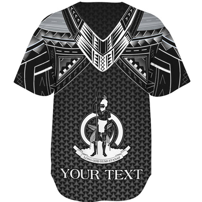 Vanuatu Custom Personalised Baseball Shirt Polynesian Tribal Tattoo