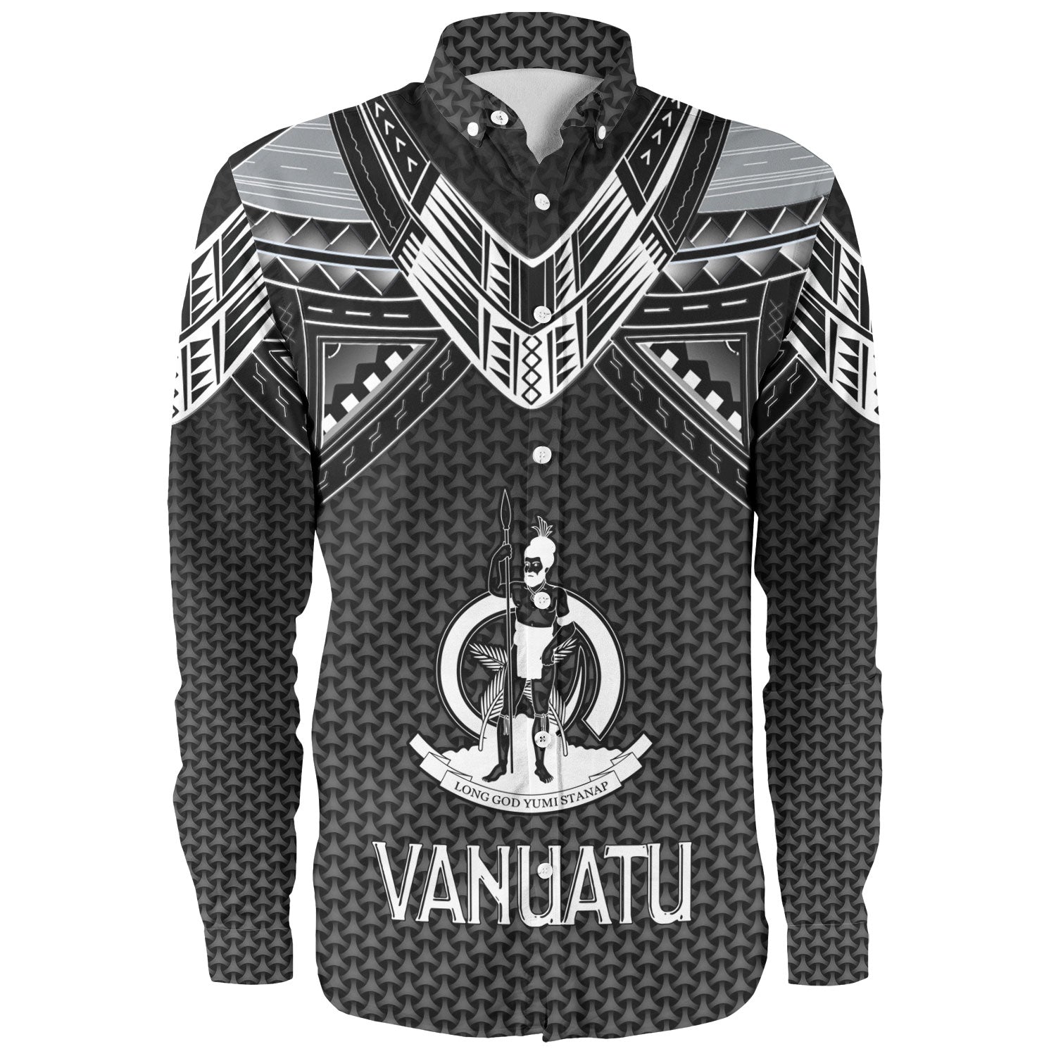 Vanuatu Custom Personalised Long Sleeve Shirt Polynesian Tribal Tattoo