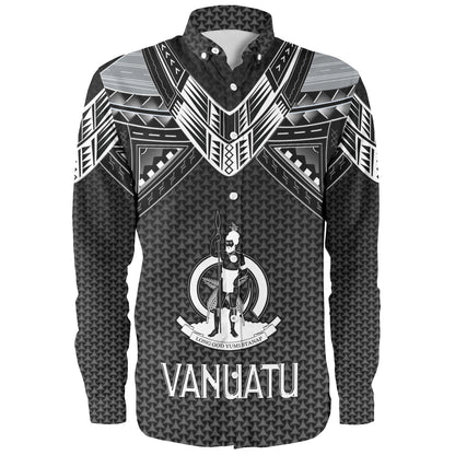 Vanuatu Custom Personalised Long Sleeve Shirt Polynesian Tribal Tattoo