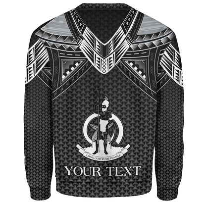 Vanuatu Custom Personalised Sweatshirt Polynesian Tribal Tattoo