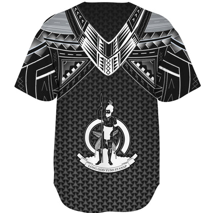 Vanuatu Custom Personalised Baseball Shirt Polynesian Tribal Tattoo