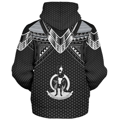 Vanuatu Custom Personalised Sherpa Hoodie Polynesian Tribal Tattoo
