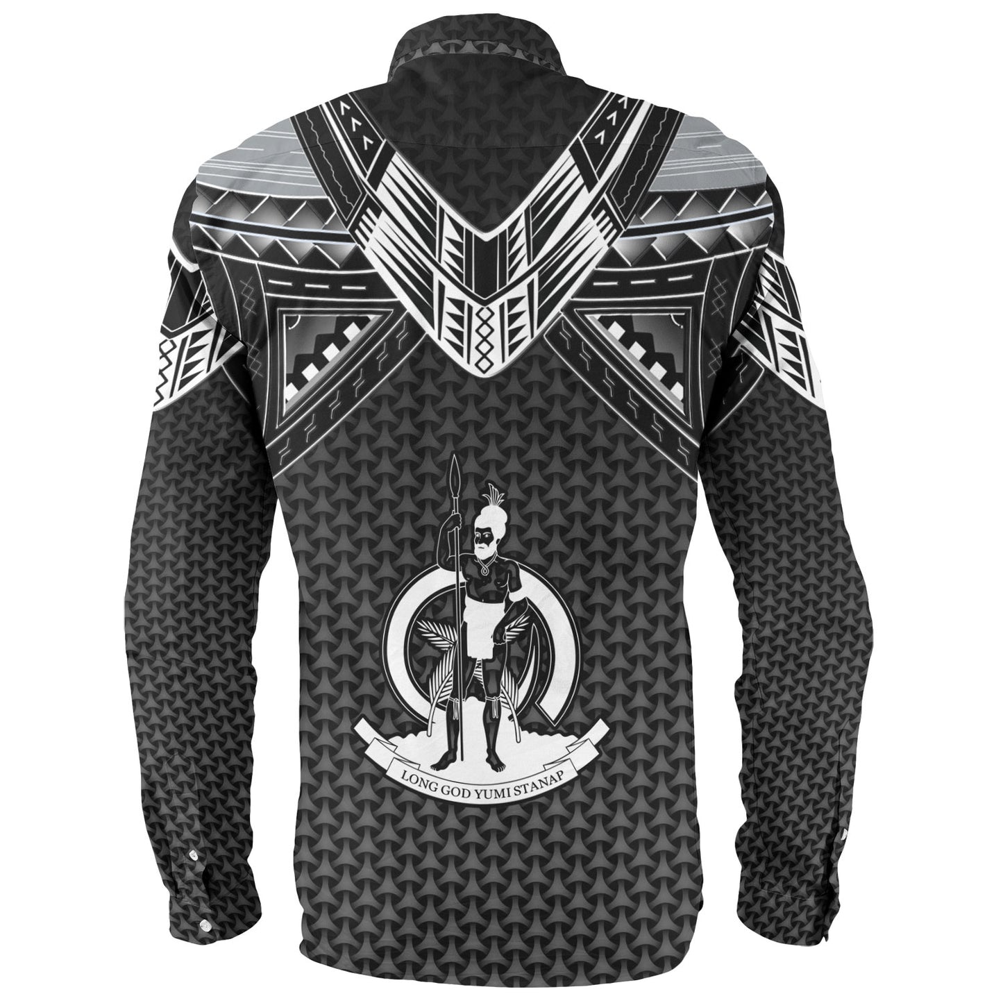 Vanuatu Custom Personalised Long Sleeve Shirt Polynesian Tribal Tattoo