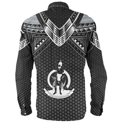 Vanuatu Custom Personalised Long Sleeve Shirt Polynesian Tribal Tattoo